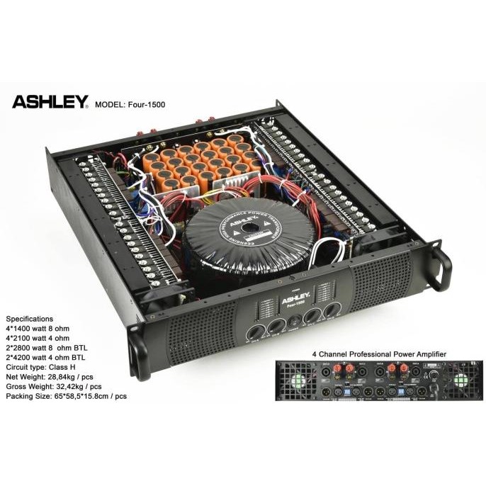POWER AMPLIFIER ASHLEY FOUR1500 FOUR 1500 ORIGINAL