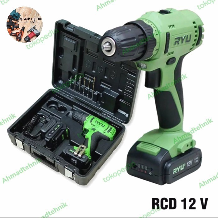 RYU RCD 12 V BOR BATERAI CORDRESS DRILL 12 V MESIN BOR BATREY RYU 12 V