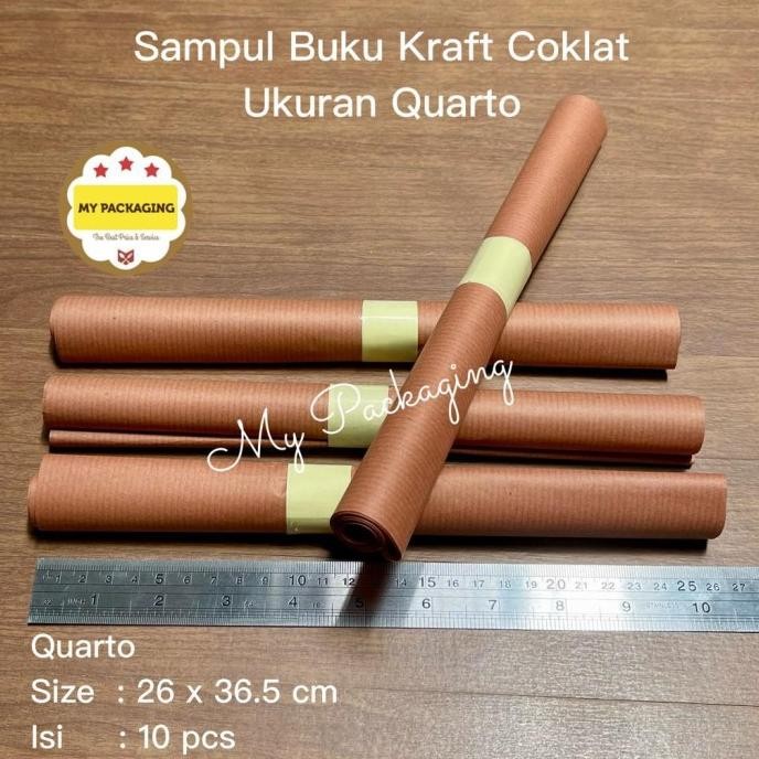 

~@~@~@~@] Sampul buku Coklat Kraf ukuran kwarto / boxy - ECER 10 LEMBAR
