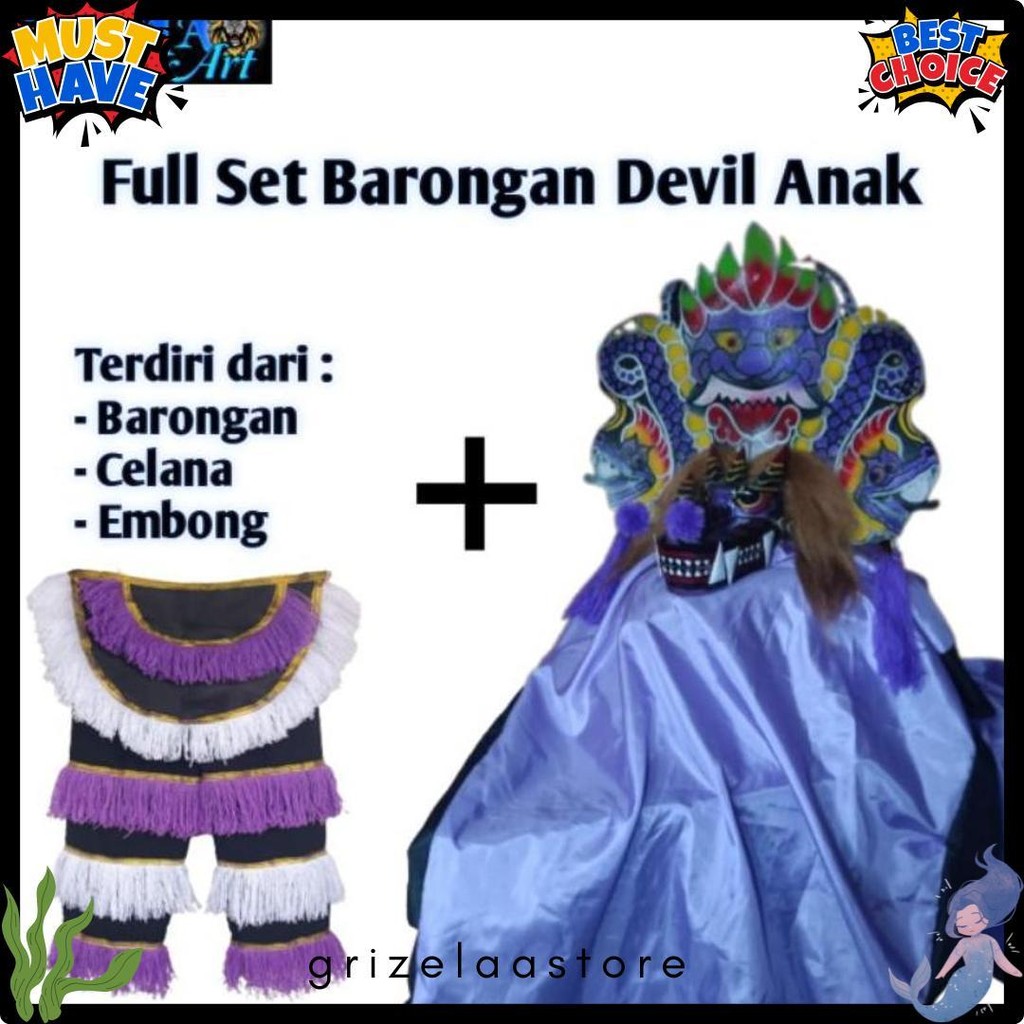 Barongan Devil Full Set Diskon