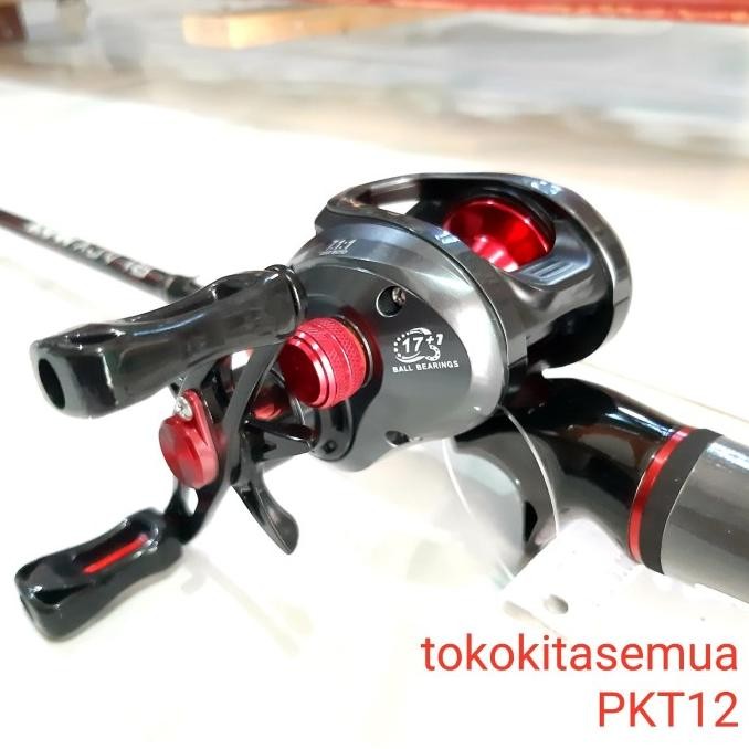 +%+%+%] Reel dan Joran Pancing BC Bait Cast Satu Paket Set ID3521