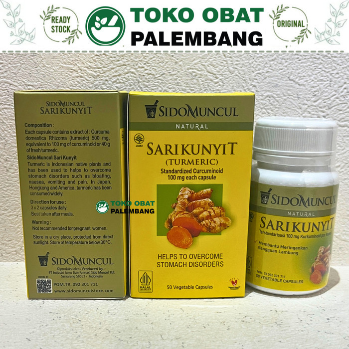 

SIDOMUNCUL SARI KUNYIT 50 KAPSUL TURMERIC SIDO MUNCUL KUNYIT KUNING