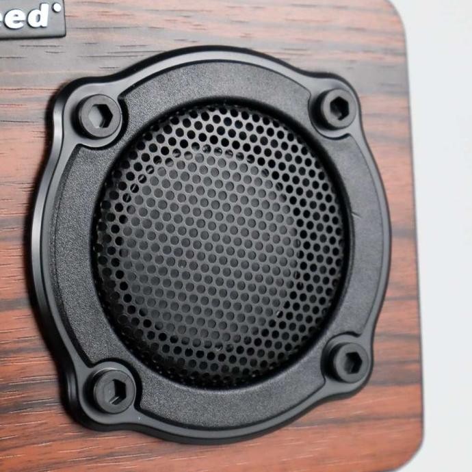Speker Bluetooth Speaker FM Radio Wood Design Hifi Bass Rechargeable
