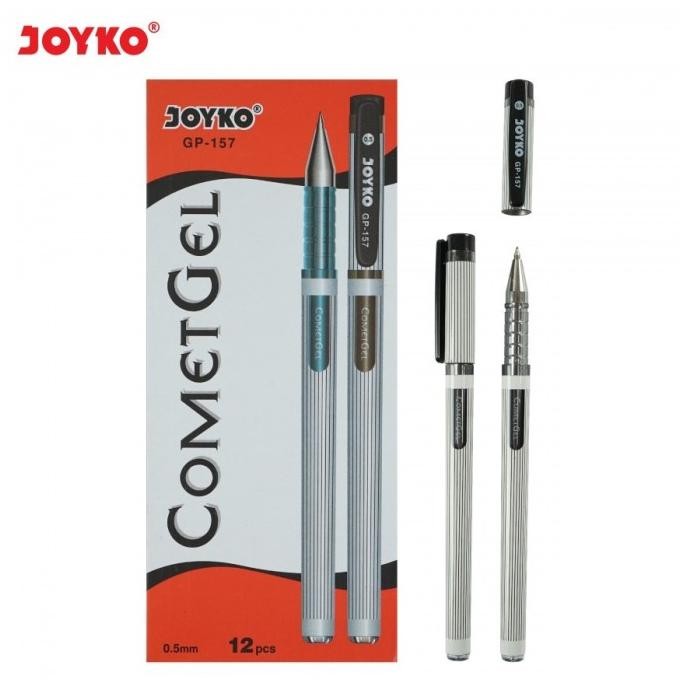 

Produk Baru!! Gel Pen Pulpen Joyko Comet Gel GP-157 0.5mm Ballpoint 1 Box 12 Pcs