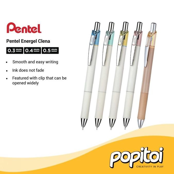 

Produk Baru!! Pentel Energel Clena 0.3 0.4 0.5 mm Gel Pen Pulpen Ballpoint Bolpoin