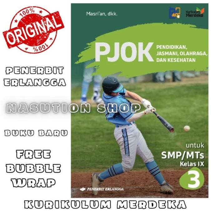 Buku Pjok Kelas 3 / 9 Smp Erlangga Kurikulum Merdeka - Penjasorkes Ori Premium