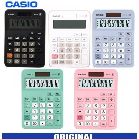 

er-87 Kalkulator / Calculator CASIO MX - 12B / 12 Digit Layar Besar Hemat