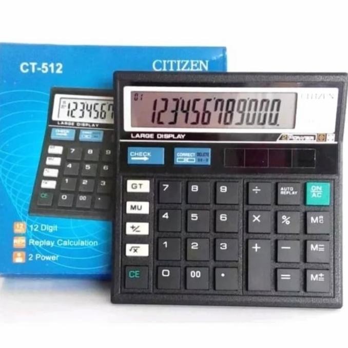 

ty-35 KALKULATOR CHECK & CORRECT CITIZEN CT-512 - Calculator Desktop CT512 Hemat