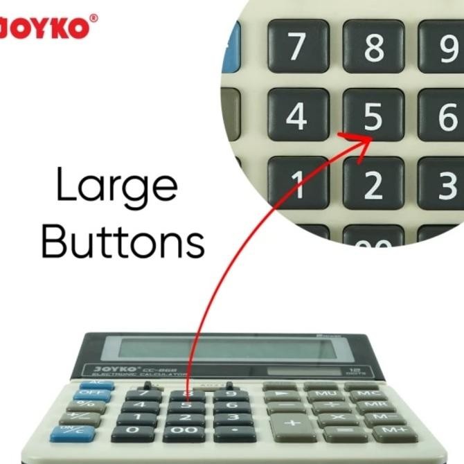 

Promo! KALKULATOR JOYKO CC-868 CALCULATOR 12 Digit Desktop CC868 Big Display Sale
