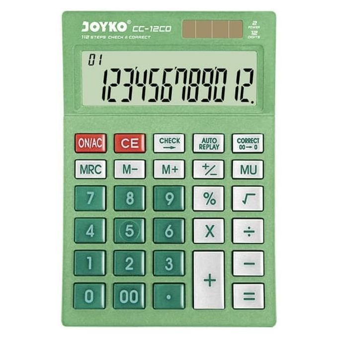 

NLD-1419 Calculator Kalkulator Joyko CC-12CO 12 Digits Check Correct MURAH Berkualitas