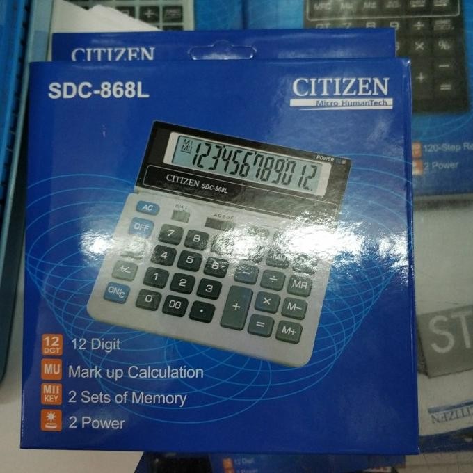 

EVY-510 Calculator Citizen 868, 12 digit Viral