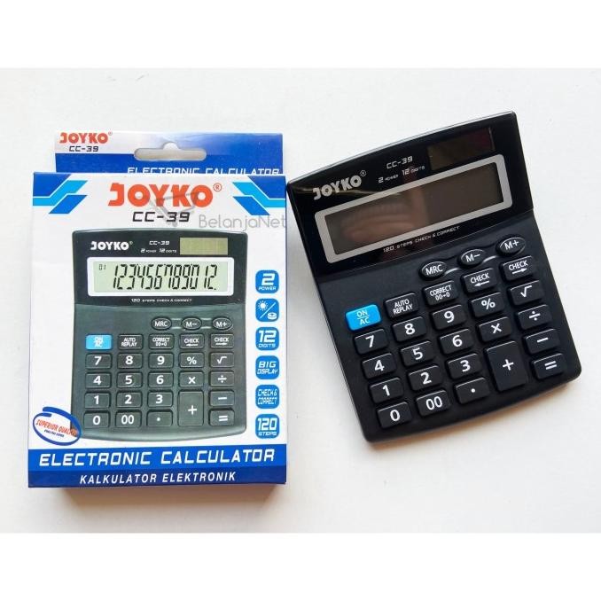 

ukd- Calculator / Kalkulator Joyko CC-39 - 12 Digits - Check Correct Murah