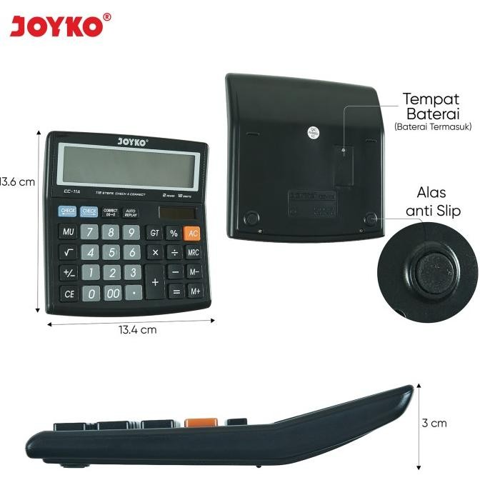 

WDM-2227 Calculator / Kalkulator Joyko CC-11A / 12 Digits / Check Correct Premium