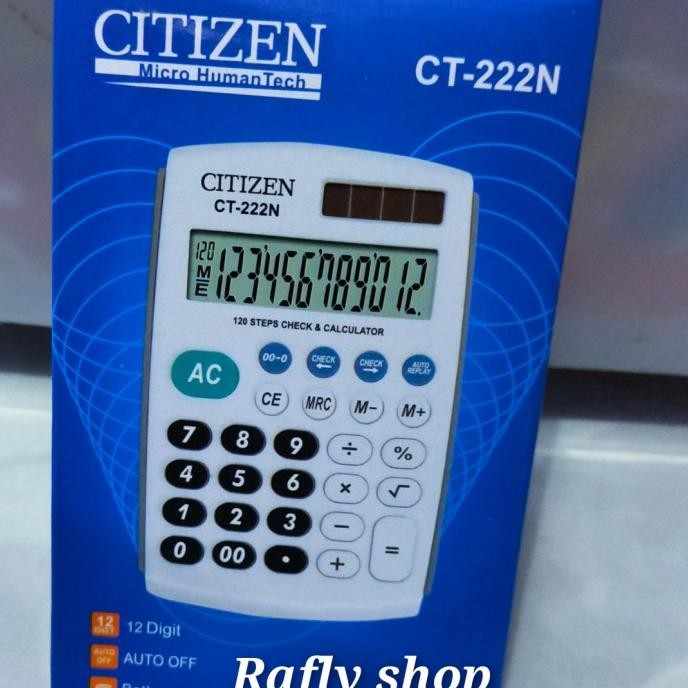 

FE24 kalkulator citizen CT 222N 12 digit Berkualitas