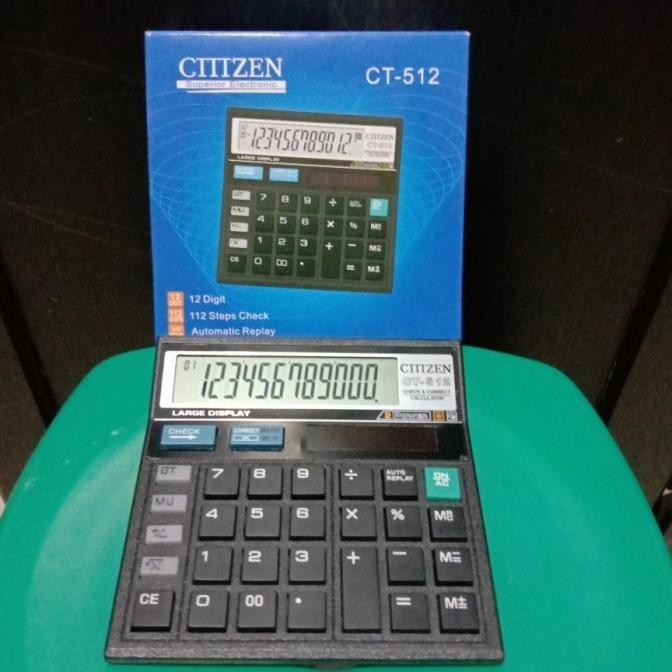 

COD Kalkulator 12 Digit / Calculator / Alat Hitung Citizen CT 512 Premium