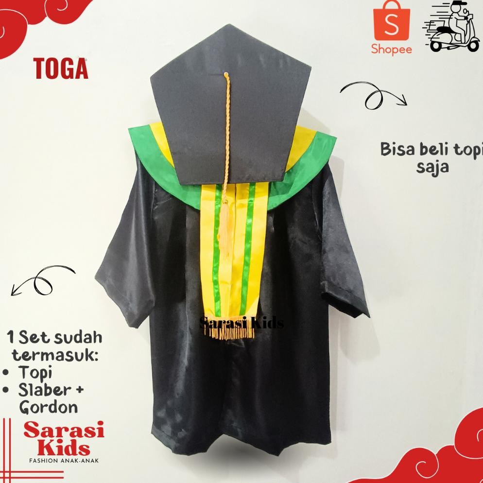 murah Toga wisuda anak jubah wisuda anak tk  laki perempuan kostum wisuda pakaian wisuda anak tk pak