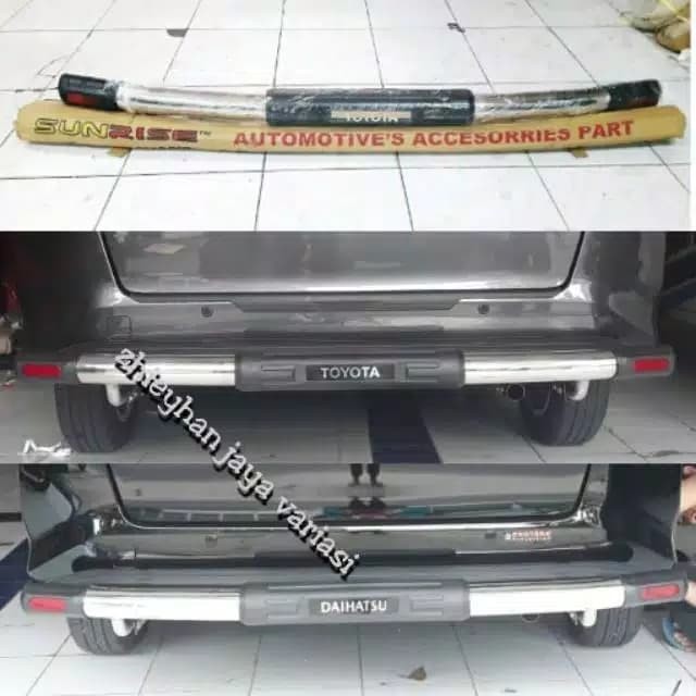 Bemper Belakang Stainless Calya Sigra Dan Bracket Lengkap