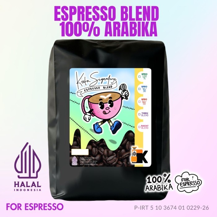 

Biji Kopi 1Kg Espresso Blend Arabika 100%