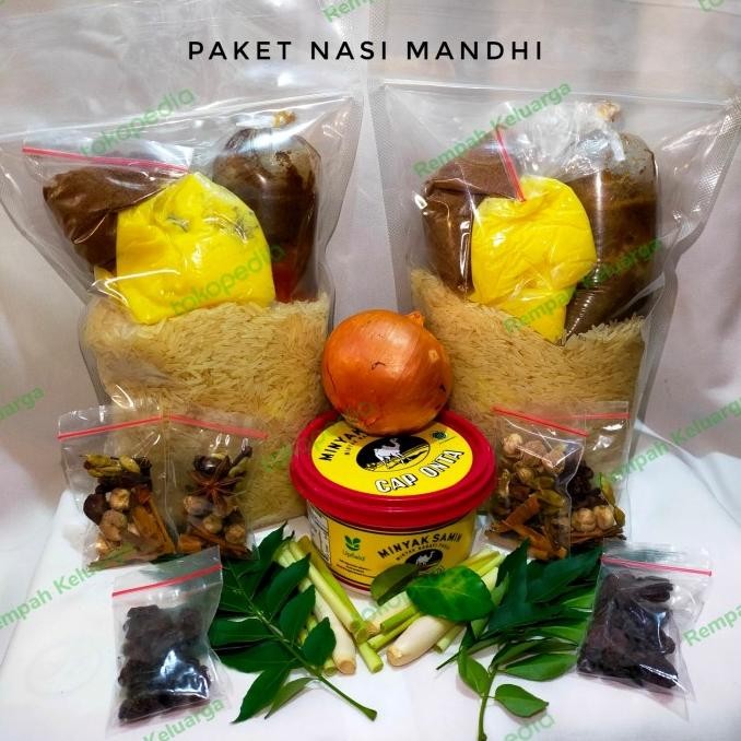 

Paket nasi mandhi 1kg bumbu kebuli & beras basmati arab siap masak HF56