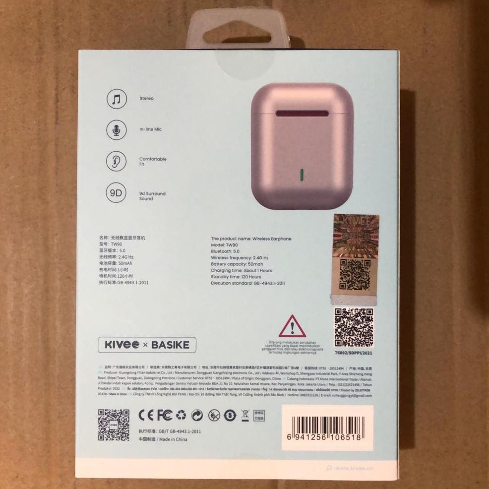 uj-32 Basike Headset Gaming TWS Bluetooth Wireless TW11 TW90 Noise Cancelling With Mic LCD Macaron P