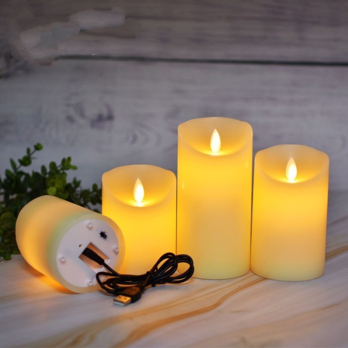 Lilin Led Api Bergoyang el Charger