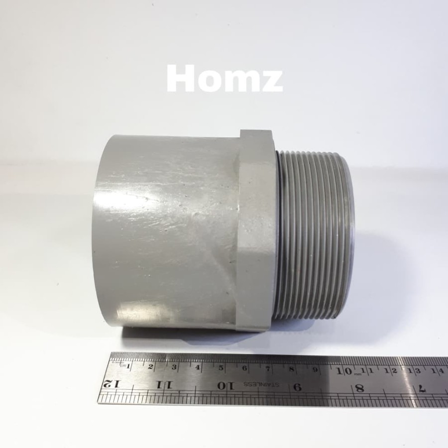 SDL 2 1/2" inch Aw SL /Sok Drat Luar 2,5 in Pvc/Sock UlirSambungan Pipa