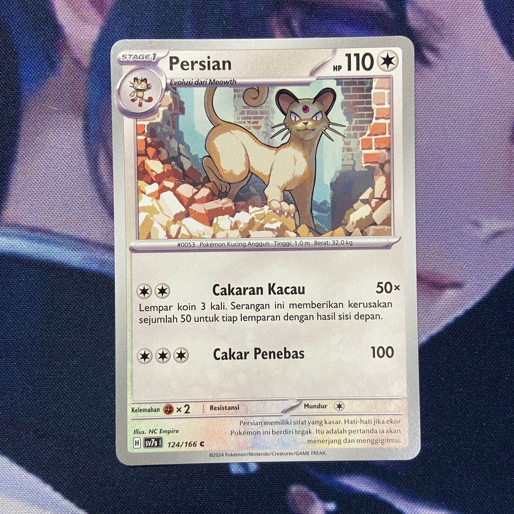 pokemon (ID) persian - SV7s 124/166 - C