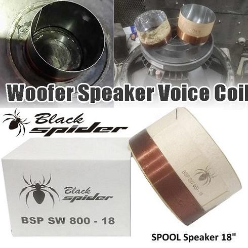}}}}}}] Spool Voice Coil BSP SW 800 18 Spul Spol Speaker 18 inch Black Spider