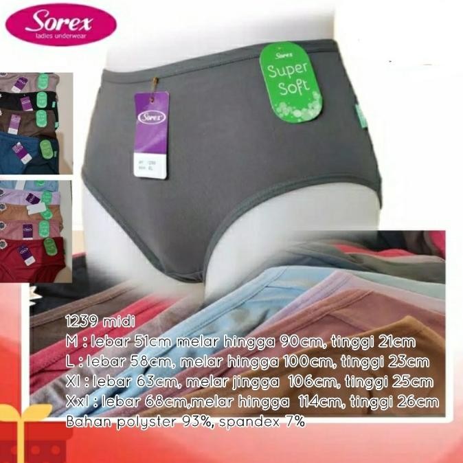 1 lusin celana dalam wanita sorex 1239