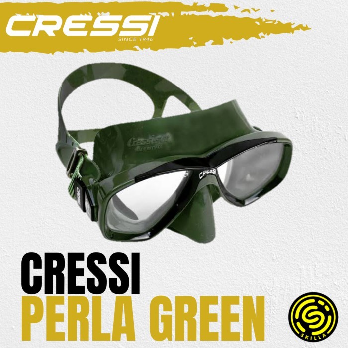 Cressi Perla Green Freediving Mask Masker Freedive Low Volume Diving