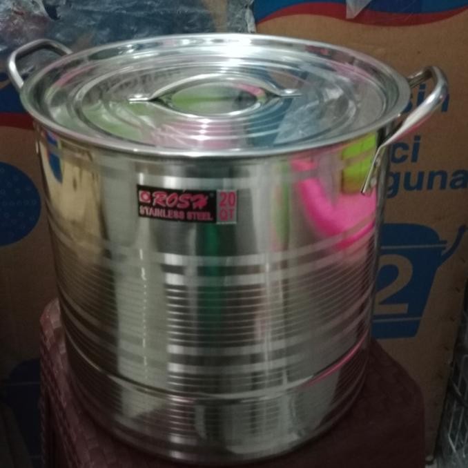 Murah Super Dandang Stenlis Rosh 555/Panci Stenlis Rosh 555 Ukuran 5Lt Er-87