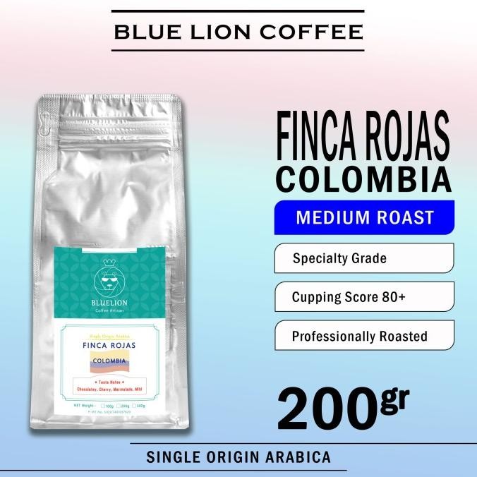 

Blue Lion Coffee Colombia Finca Rojas 200 Gram Kopi Arabica