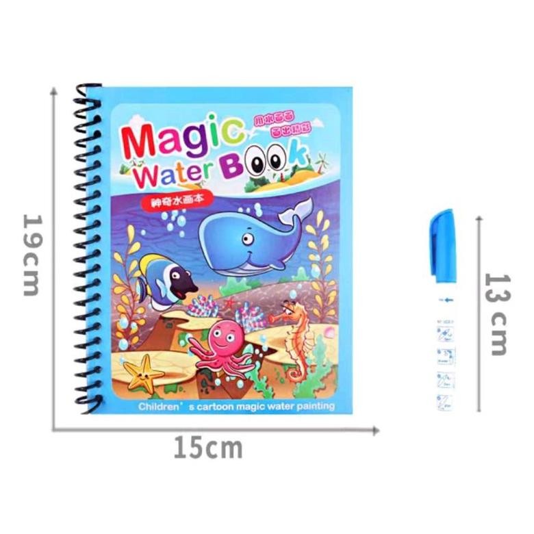 

Original [Lgs] [Free Buble] Magic Water Book / Buku Ajaib Anak Drawing Aktivitas Gunting Tempel