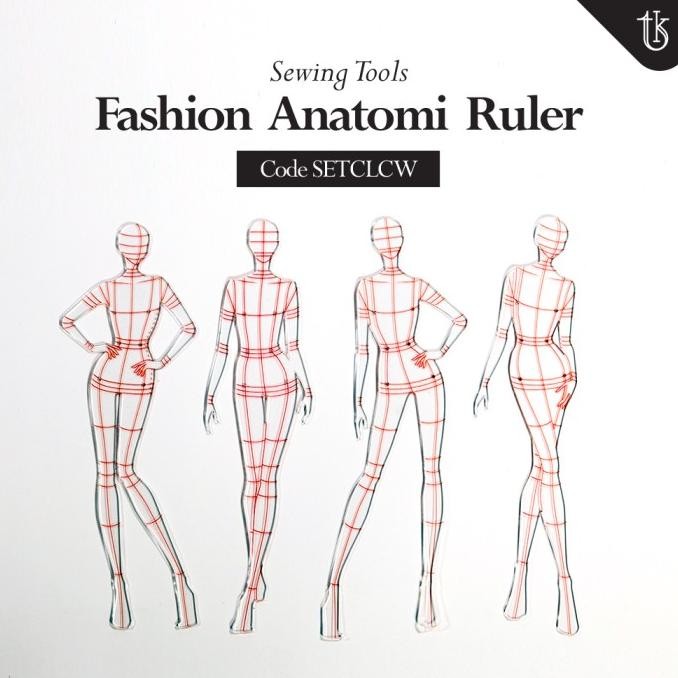 

FASHION ANATOMI RULER - CODE SETCLCW