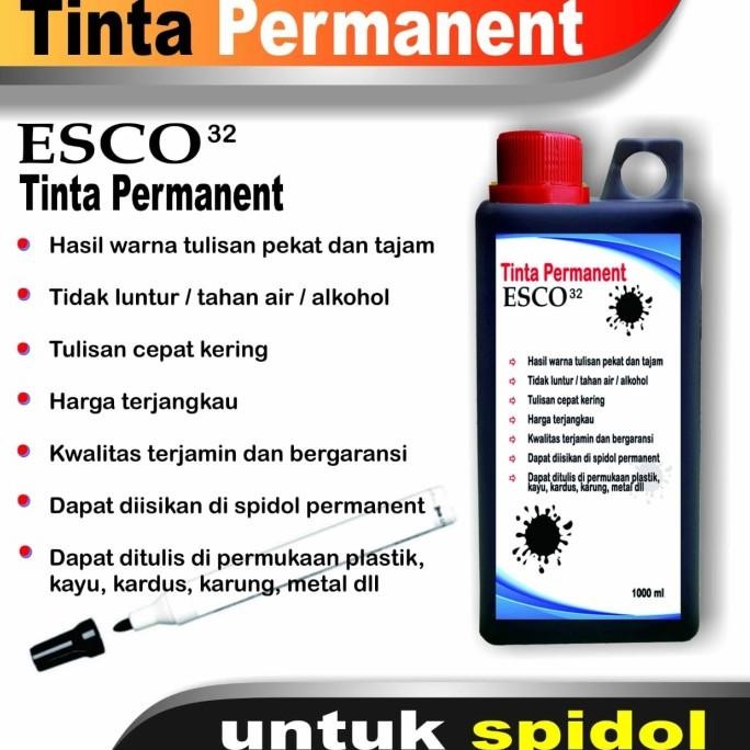 

Tinta spidol permanen esco 1 ltr Hitam