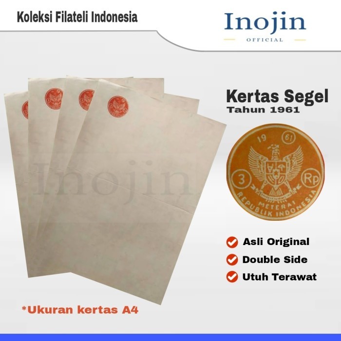 

Kertas Segel Tahun 1961 Asli