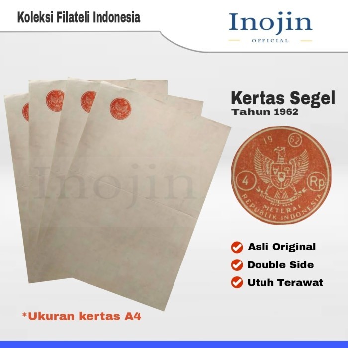 

Kertas Segel Tahun 1962 Asli