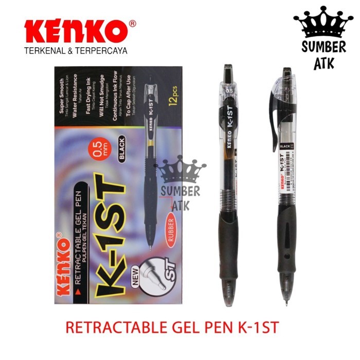 

Pena / Pulpen KENKO GEL PEN K-1ST Retractable Gel pen Cetek K-1 ST