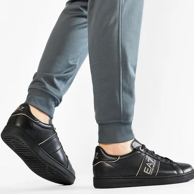 Sneakers Pria Emporio Armani Ea7 Lifestyle Court Black Original Authentic Cindyaulia572