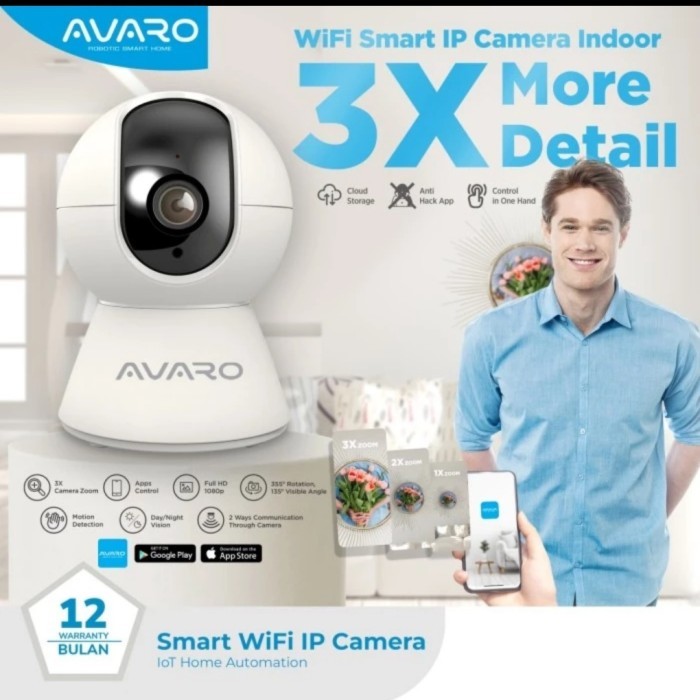 *****] Avaro Smart CCTV WIFI IP Camera CCTV Indoor PTZ IP Camera ORI