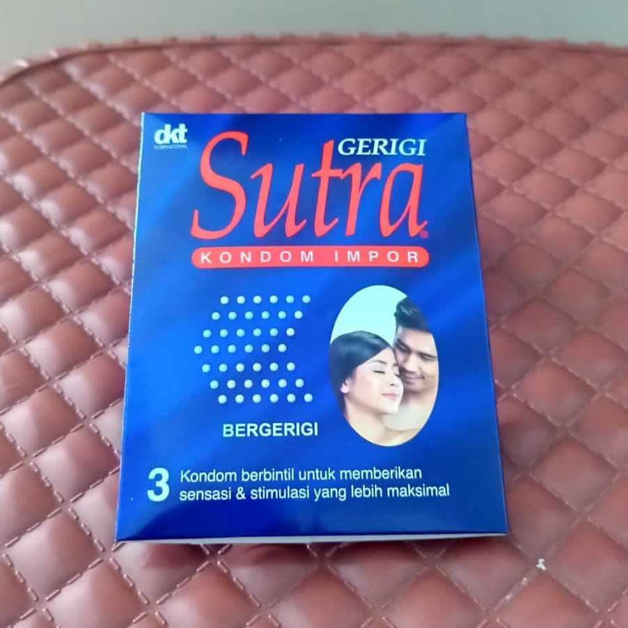Kondom Sutra Gerigi isi 3 biru