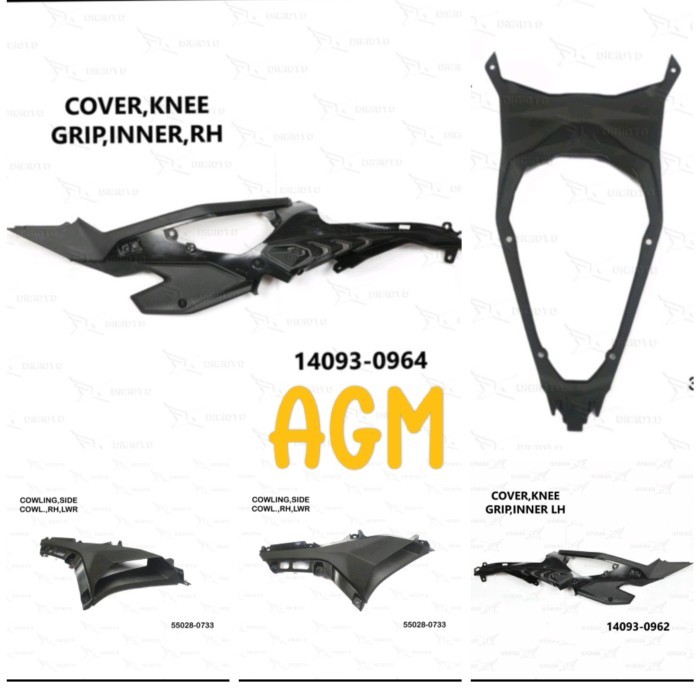 Tersedia Inner Body Kasar Zx25R Set Original Kawasaki Aksesoris Motor