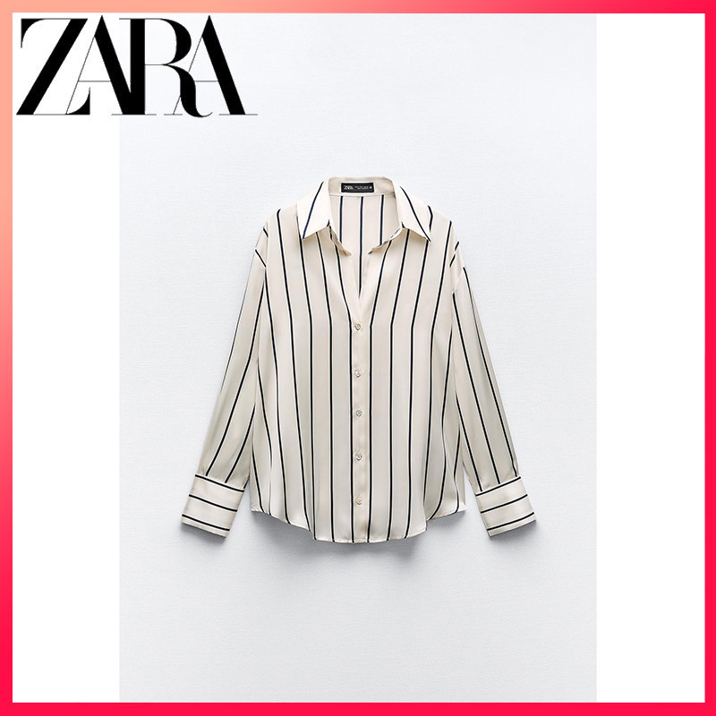 Kemeja satin sutra wanita baru musim semi ZARA |3EB8334D|