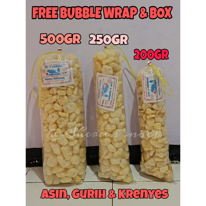 

Terlaris kerupuk kulit sapi asli 500Gr/200Gr/100Gr asin gurih Halal 100% SALE