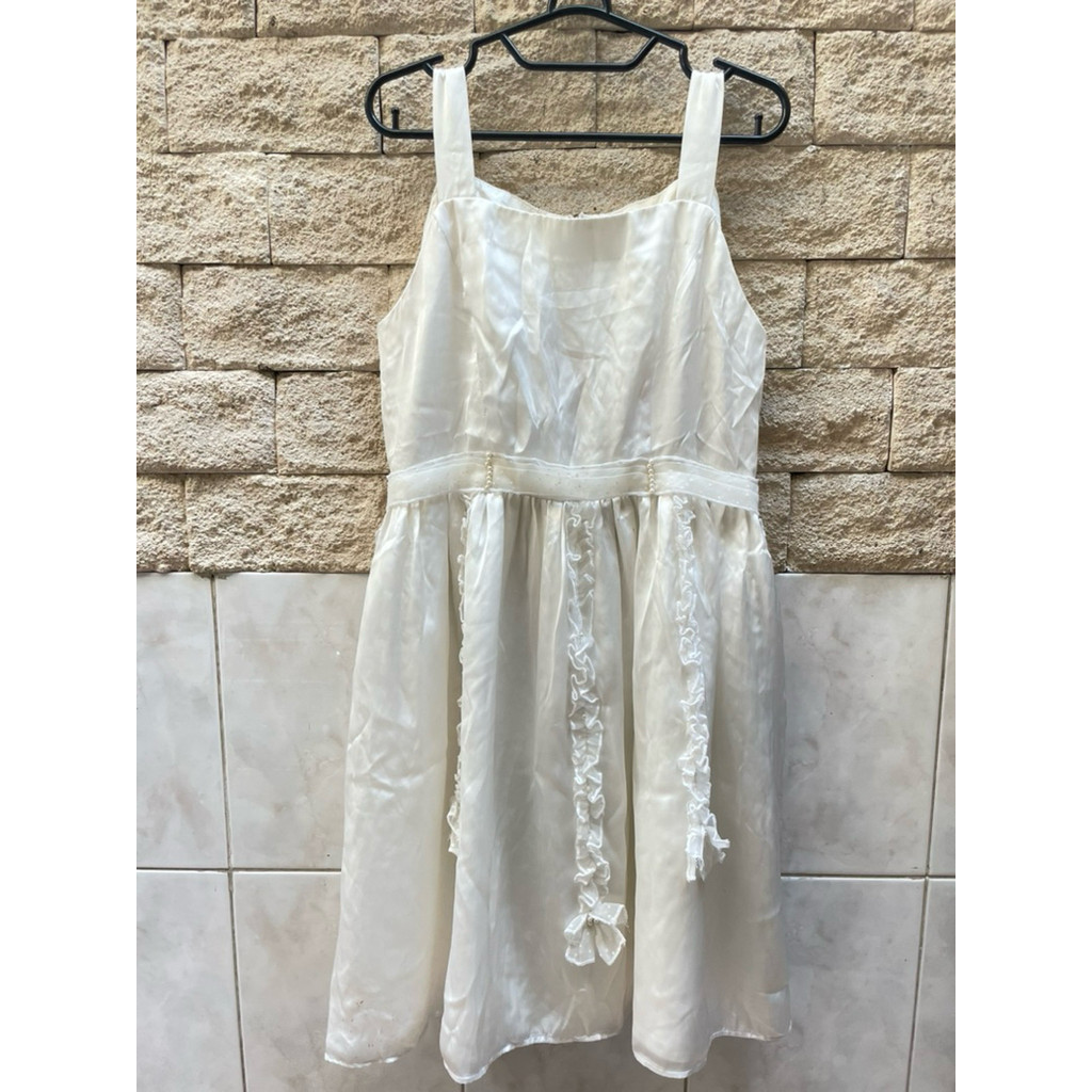 Dress Terusan Party Putih Wanita Preloved