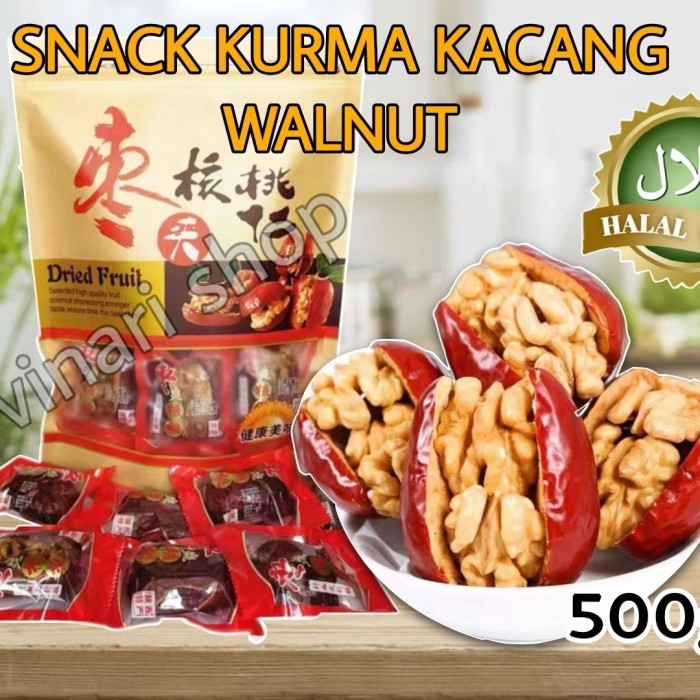 

PRODUK TERBATAS (NEW)Snack Kurma Kacang Walnut 500gr/Snack Angco Walnut Original