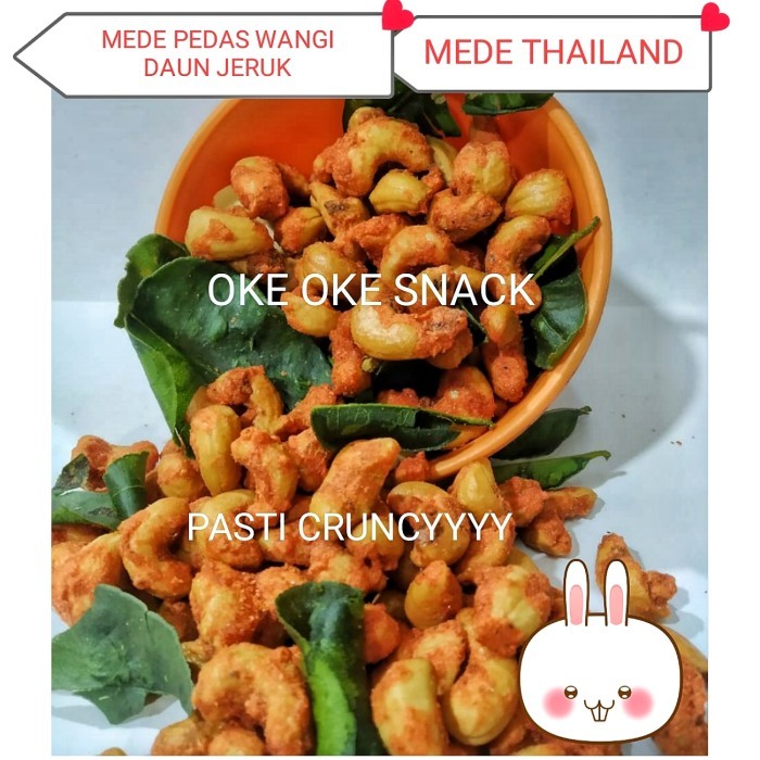 

BIG SALE Kacang Mede Thailand/Mede Crispy Pedas Daun Jeruk 500Gram