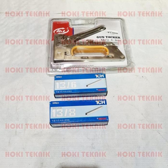 

Staple Staples Steples Gun Tembak 3 In 1 Jok Kulit Kayu Karpet Kardus Murah
