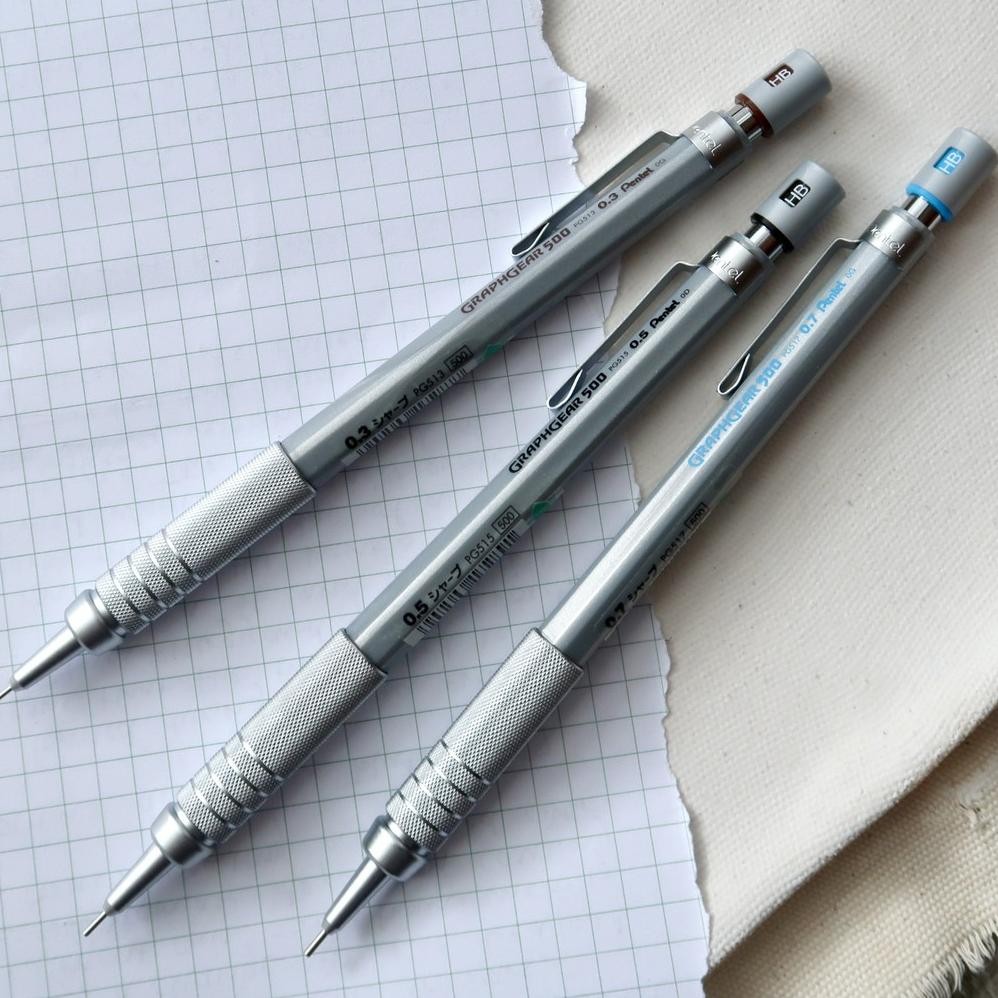 

gh-6 Pentel Graph Gear 500 Mechanical Drafting Pencil (0.3 / 0.5 / 0.7 / 0.9) Hemat