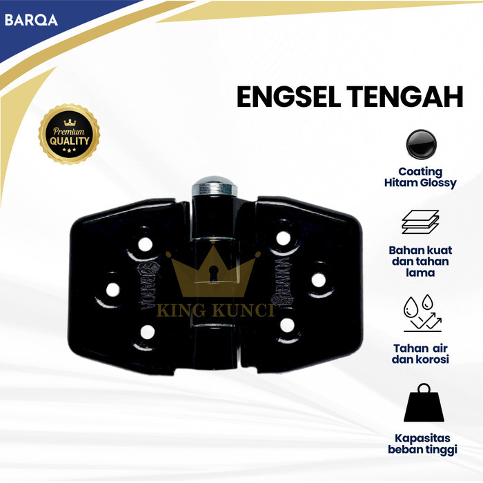 Engsel tengah hitam pintu garasi sliding engsel pintu sliding kayu alumnium BARQA komponen pintu gar